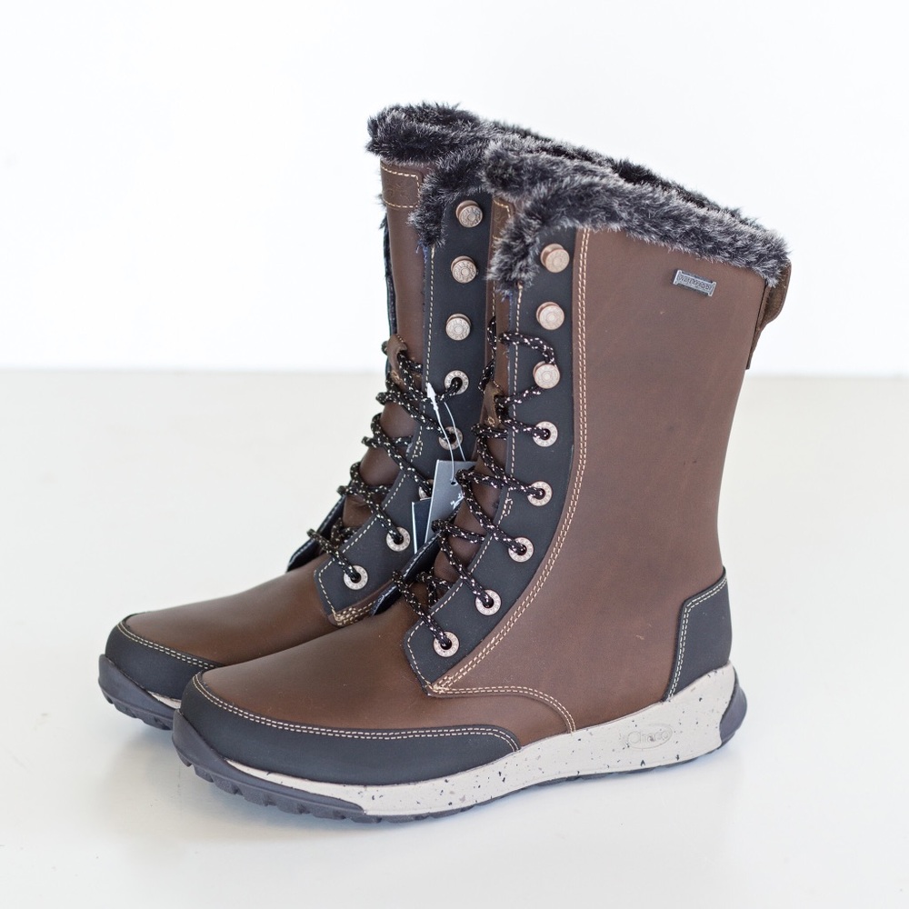 Chaco Borealis Tall Brown lace up Leather Boots
